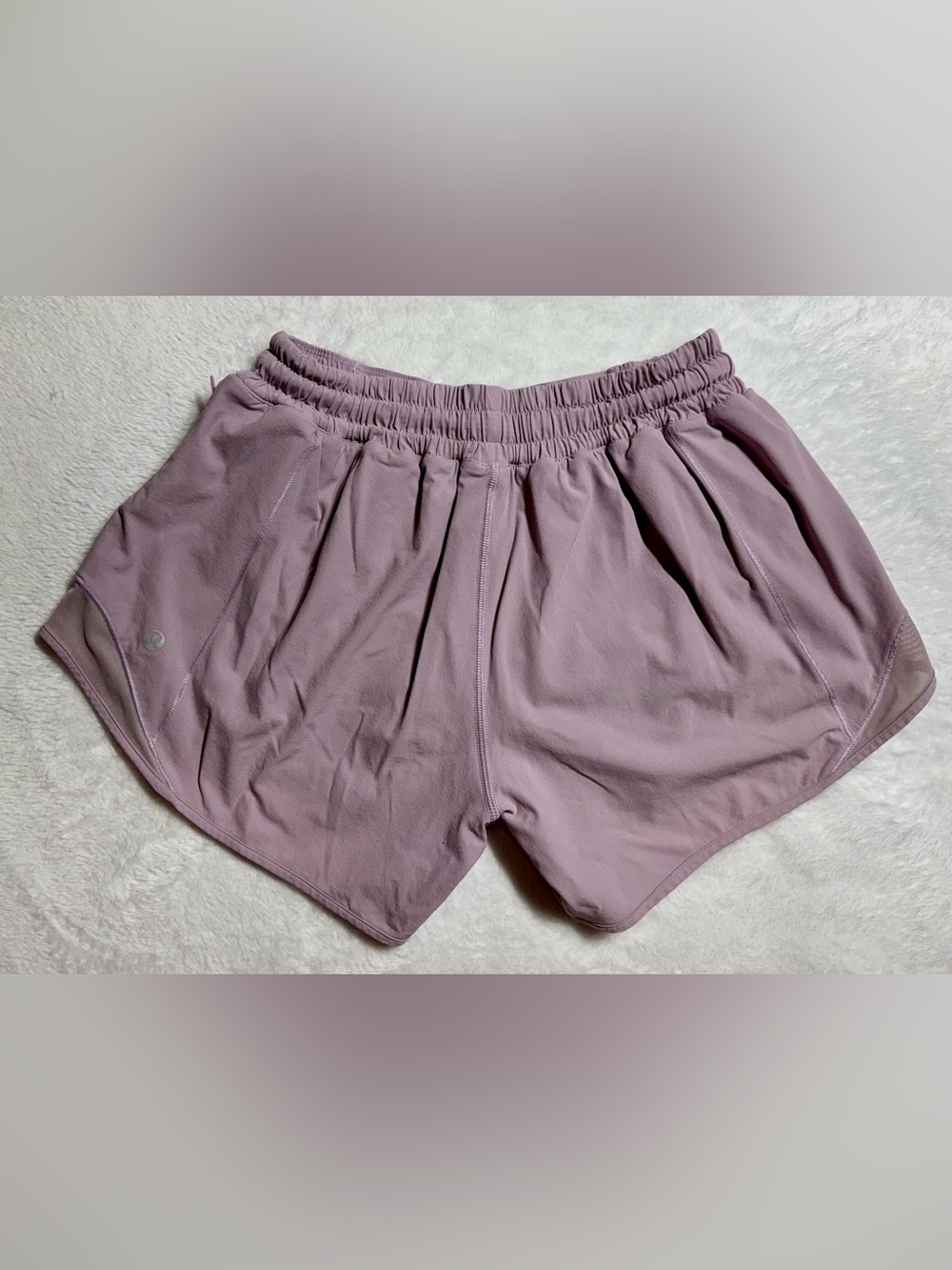 lululemon Women's Purple Athletic Running Shorts Drawstring Elastic Waist Solid
